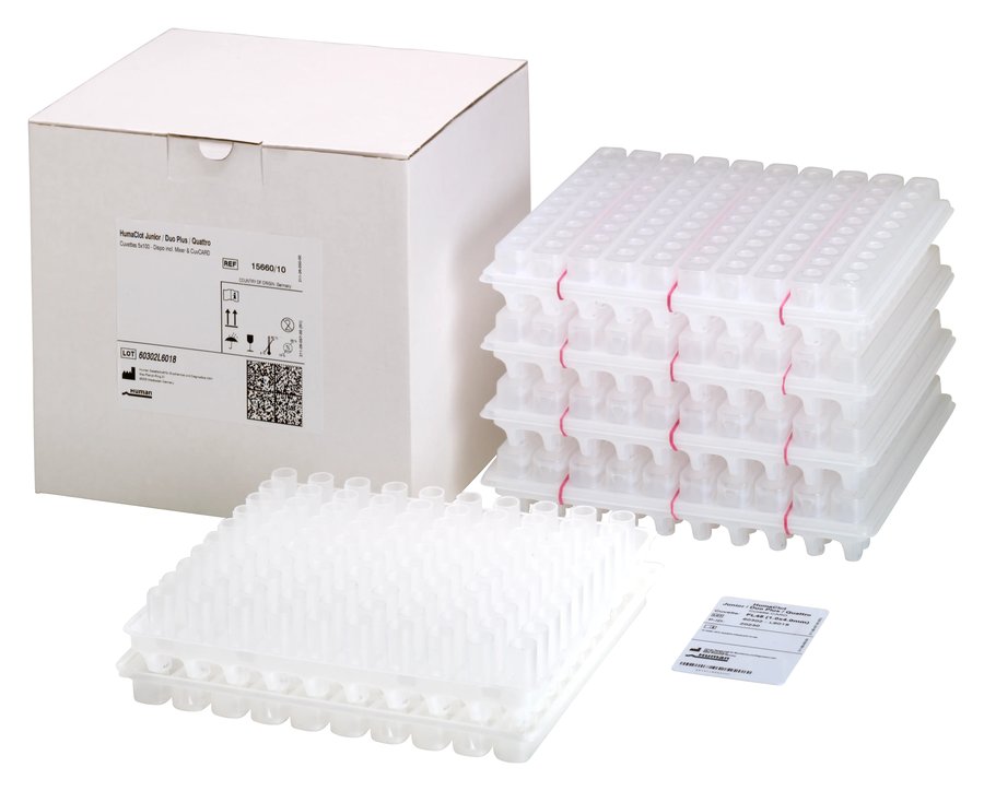 Cubetas para HumaClot Junior, 5 x 100 unidades